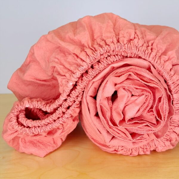 coral fitted sheet - single
