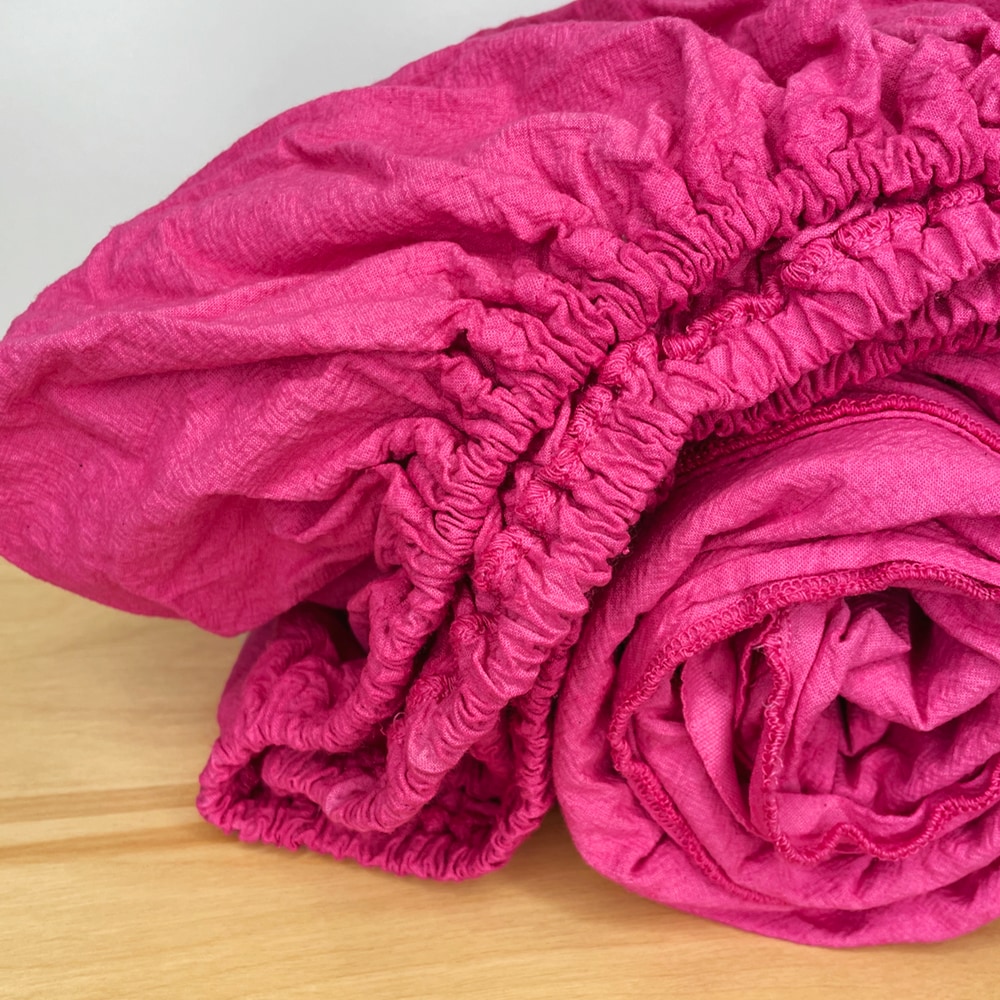 fuschia fitted sheet - single extra long