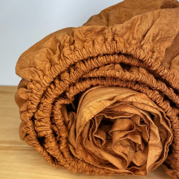 terra cotta fitted sheet - queen